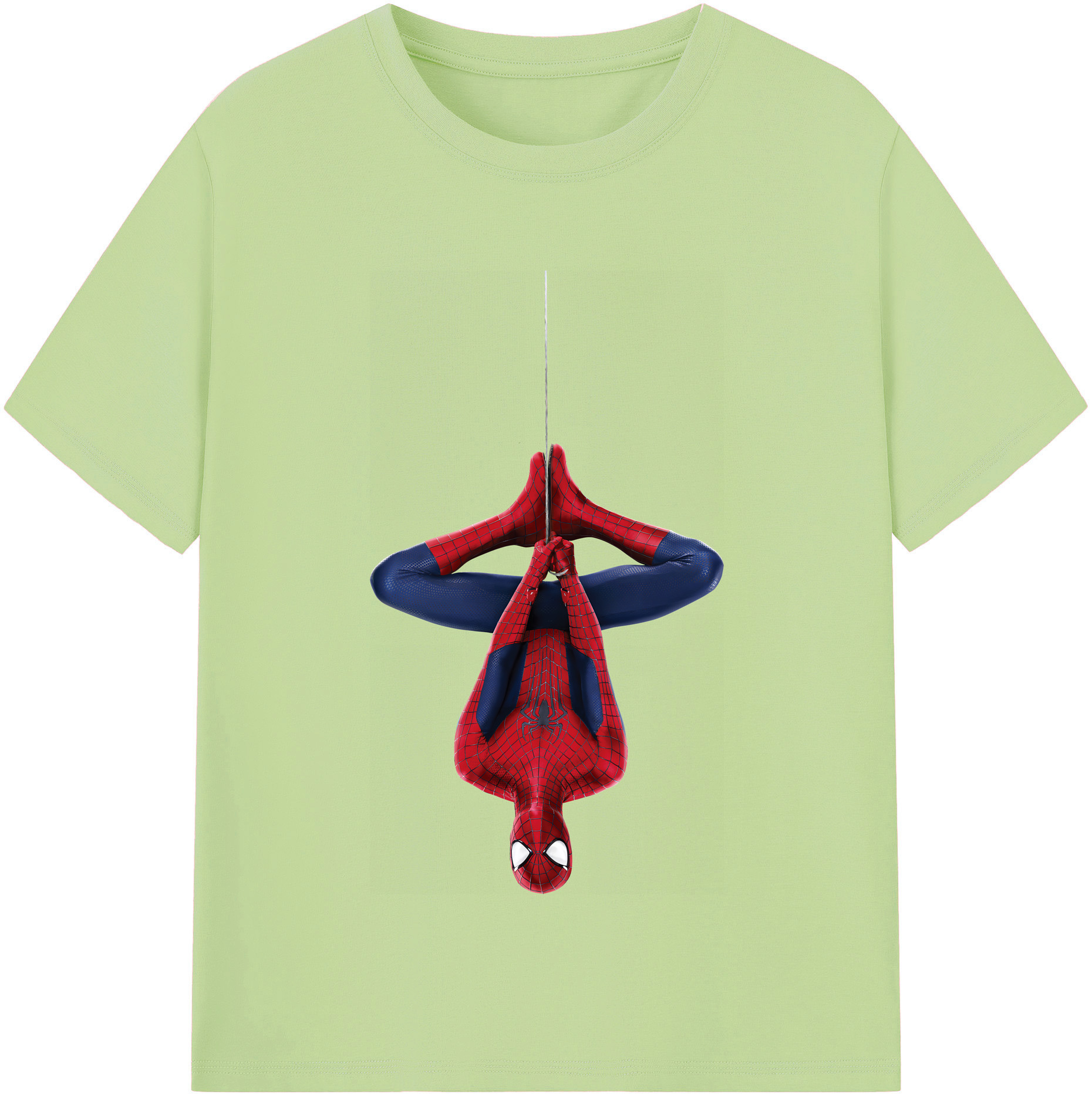 （画像用） Spider Man スパイダーマン 綿100％半袖Tシャツ（フロントプリント）